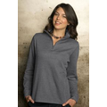 Women's 1/4-Zip Flat Back Rib Pullover Sweatshirt